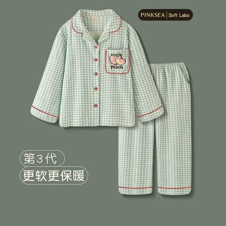 睡衣女春秋新款加厚德绒长袖套装可爱女款大码冬季保暖家居服套图片