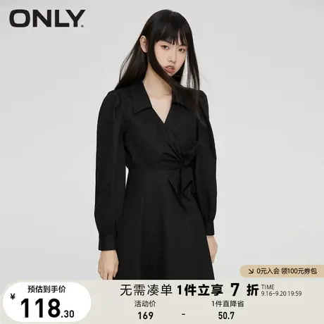 ONLY奥莱夏季短款牛仔衬衫连衣裙女图片