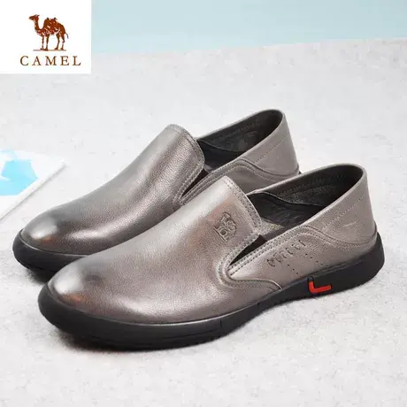 Camel/骆驼男鞋春季新品牛皮时尚舒适透气日常套脚皮鞋A201155865图片