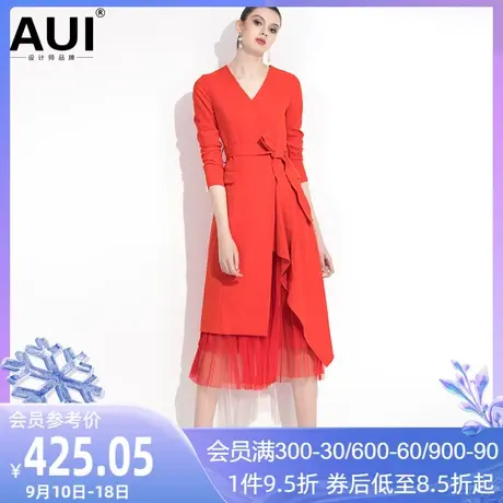 过年衣服本命年红色连衣裙女2023春装新款女装拜年裙长袖年会裙子图片