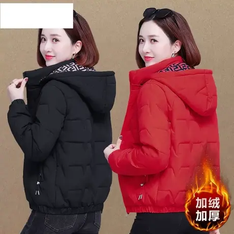 恋上17号羽绒棉服女冬季妈妈2022年新款中老年加绒棉袄冬装棉衣外商品大图