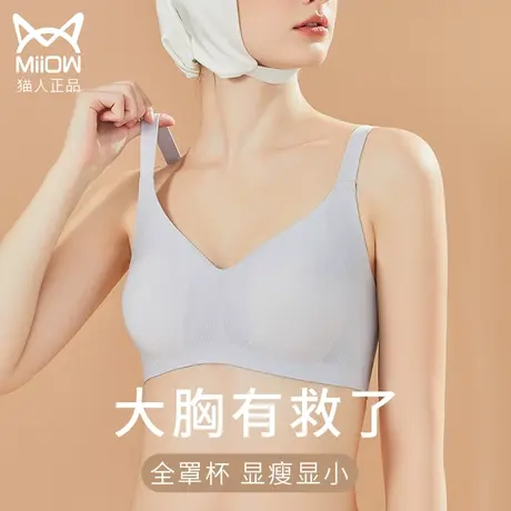 大胸显小胸内衣女士全罩杯薄款收副乳防下垂聚拢无痕美背心文胸罩商品大图