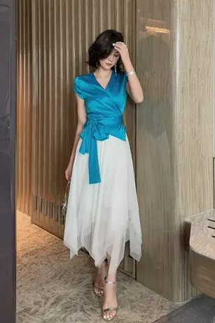 2023夏装新款女装度假风三亚旅行超仙裙子女法国小众很仙的两件套图片