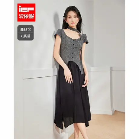 IEF/爱依服2025夏季新款文艺小众设计感时尚高级感气质女连衣长裙图片