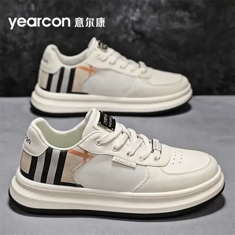 意尔康男鞋小白鞋夏季2025新款网面透气运动软底休闲板鞋男士潮鞋图片