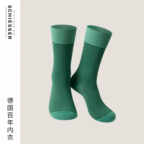 SCHIESSER舒雅铂雅欧洲进口25年早秋新品男士棉质透气高筒袜子图片